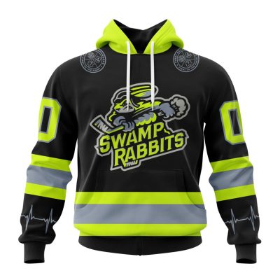 ECHL Greenville Swamp Rabbits Design Honoring Firefighters Unisex Hoodie