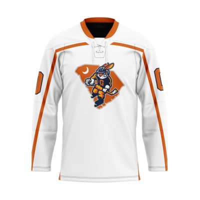 ECHL Greenville Swamp Rabbits Personalized White Lace Hockey Jersey