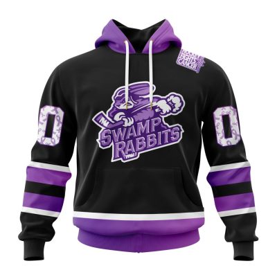 ECHL Greenville Swamp Rabbits Special Hockey Fights Cancer Design Unisex Hoodie