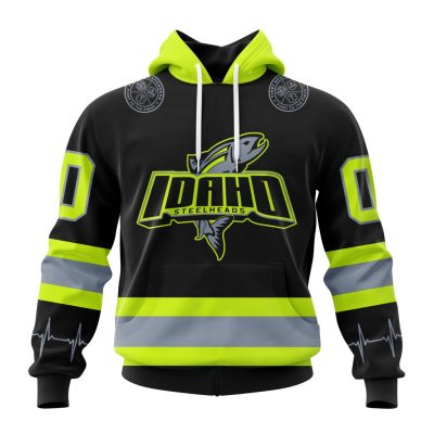 ECHL Idaho Steelheads Design Honoring Firefighters Unisex Hoodie