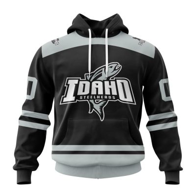 ECHL Idaho Steelheads Personalized Black Design Unisex Hoodie