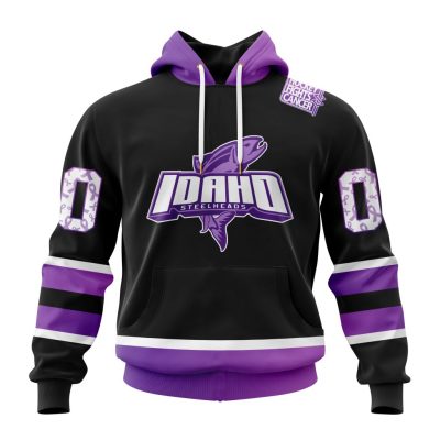 ECHL Idaho Steelheads Special Hockey Fights Cancer Design Unisex Hoodie
