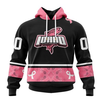 ECHL Idaho Steelheads Special Pink Paisley Fights Breast Cancer Design Unisex Hoodie
