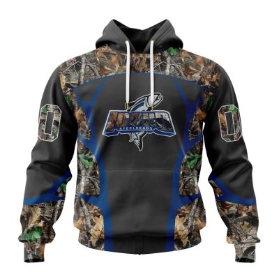 ECHL Idaho Steelheads Special Realtree Camo Hunting Design Unisex Hoodie