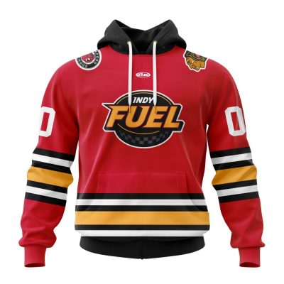 ECHL Indy Fuel Personalized Red Design Unisex Hoodie
