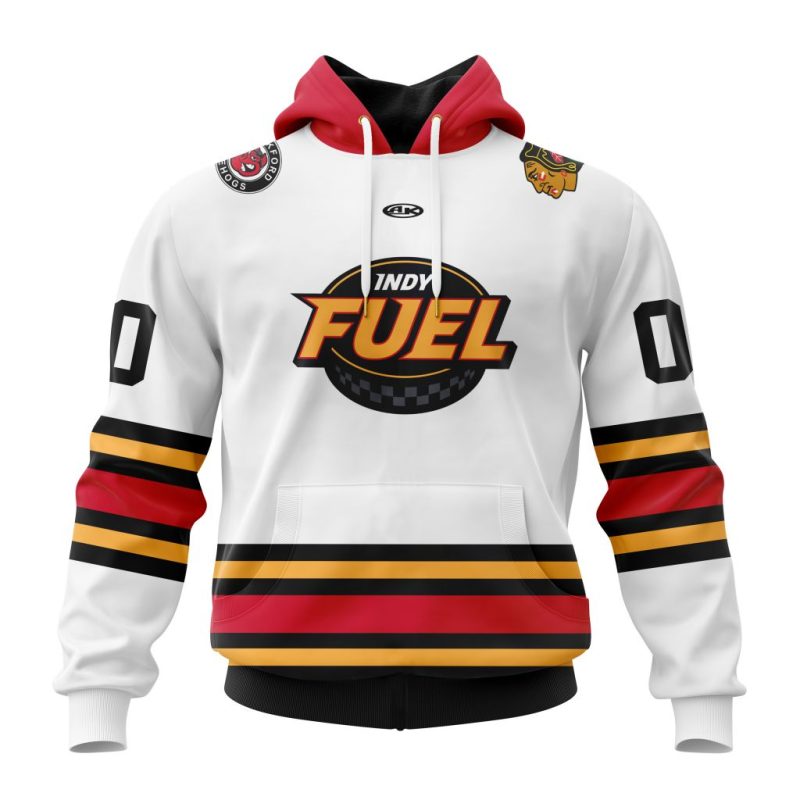 ECHL Indy Fuel Personalized White Design Unisex Hoodie