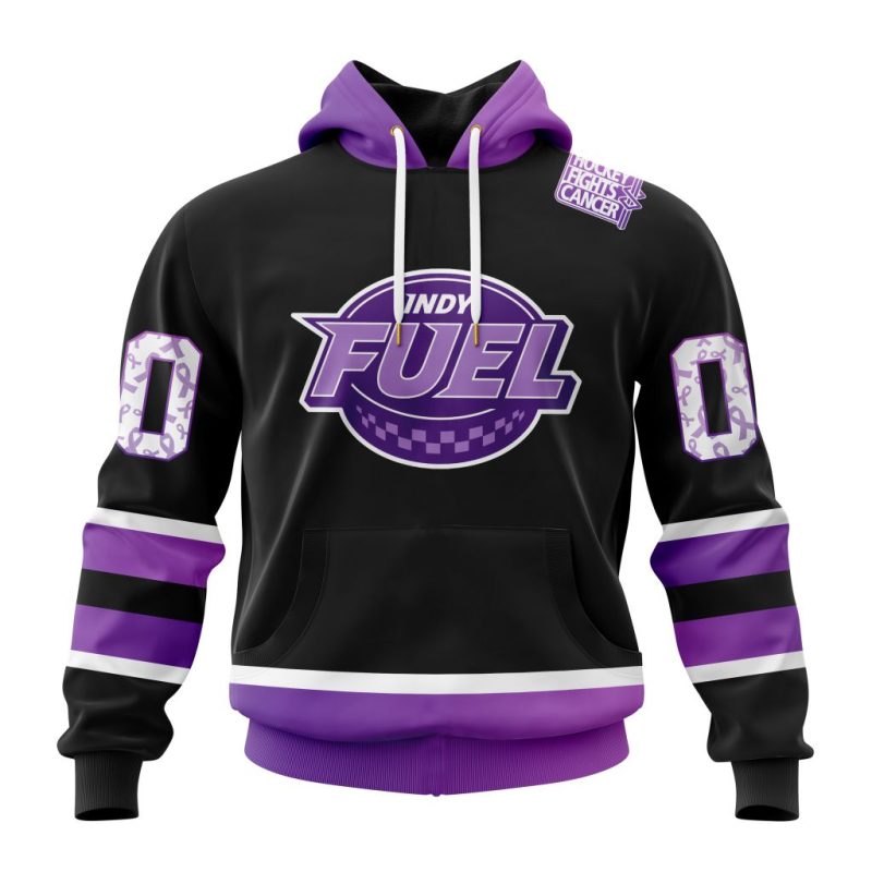 ECHL Indy Fuel Special Hockey Fights Cancer Design Unisex Hoodie