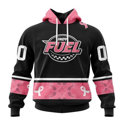 ECHL Indy Fuel Special Pink Paisley Fights Breast Cancer Design Unisex Hoodie