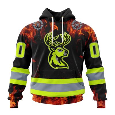 ECHL Iowa Heartlanders Design Honoring Firefighters Unisex Hoodie