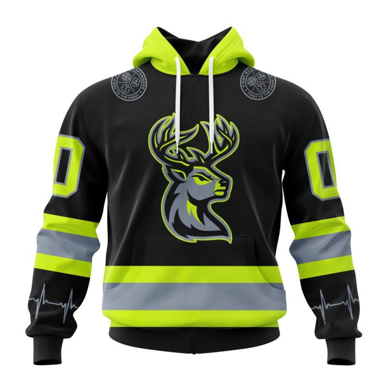 ECHL Iowa Heartlanders Design Honoring Firefighters Unisex Hoodie