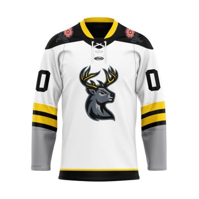 ECHL Iowa Heartlanders Personalized White Lace Hockey Jersey