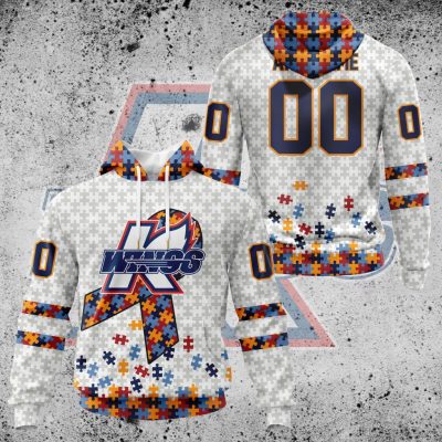 ECHL Kalamazoo Wings Autism Awareness Performance Unisex Hoodie