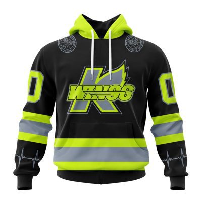 ECHL Kalamazoo Wings Design Honoring Firefighters Unisex Hoodie