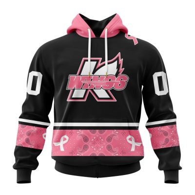ECHL Kalamazoo Wings Special Pink Paisley Fights Breast Cancer Design Unisex Hoodie