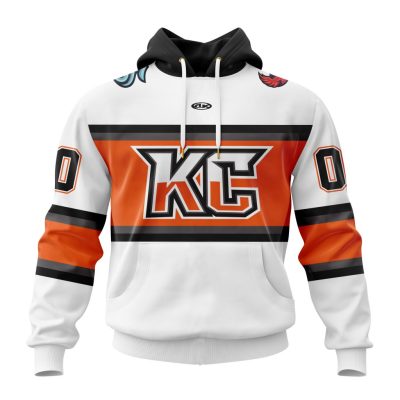 ECHL Kansas City Mavericks Personalized White Design Unisex Hoodie