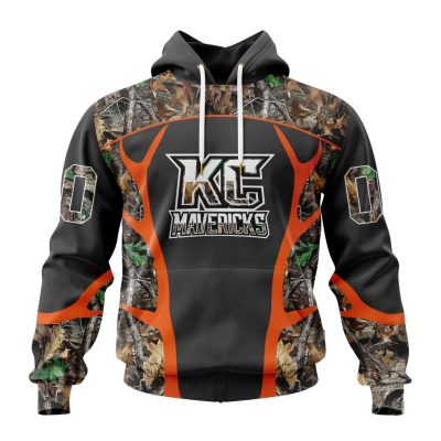 ECHL Kansas City Mavericks Special Realtree Camo Hunting Design Unisex Hoodie