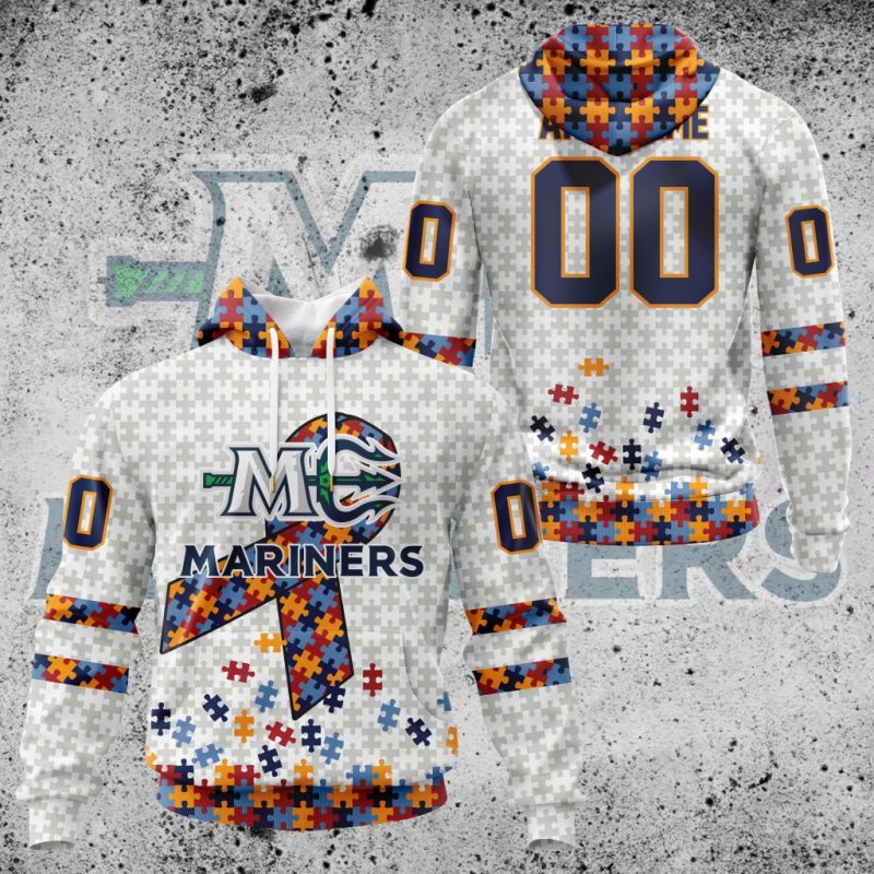ECHL Maine Mariners Autism Awareness Performance Unisex Hoodie