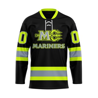 ECHL Maine Mariners Special Firefighters Design Lace Hockey Jersey