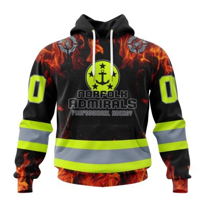 ECHL Norfolk Admirals Design Honoring Firefighters Unisex Hoodie