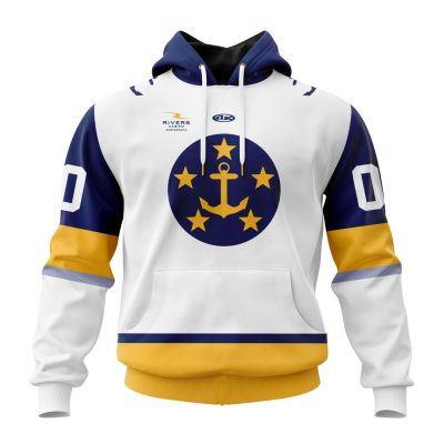 ECHL Norfolk Admirals Personalized White Design Unisex Hoodie