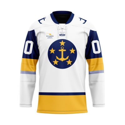 ECHL Norfolk Admirals Personalized White Lace Hockey Jersey