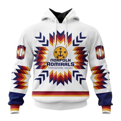 ECHL Norfolk Admirals Special Native Design Unisex Hoodie