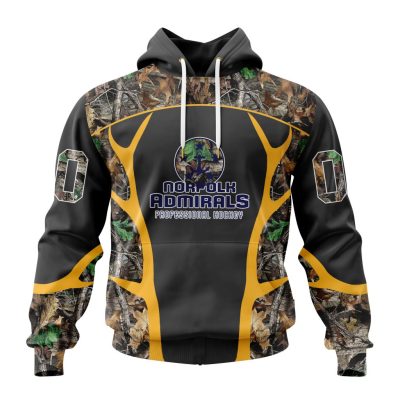 ECHL Norfolk Admirals Special Realtree Camo Hunting Design Unisex Hoodie