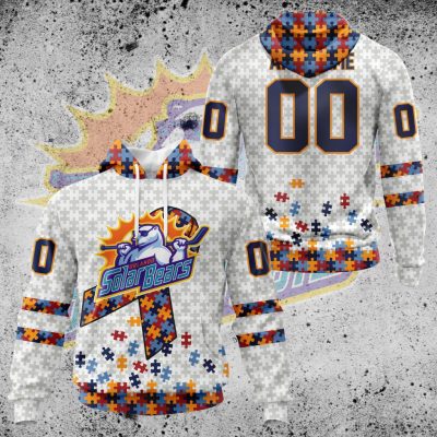 ECHL Orlando Solar Bears Autism Awareness Performance Unisex Hoodie