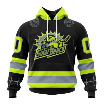 ECHL Orlando Solar Bears Design Honoring Firefighters Unisex Hoodie