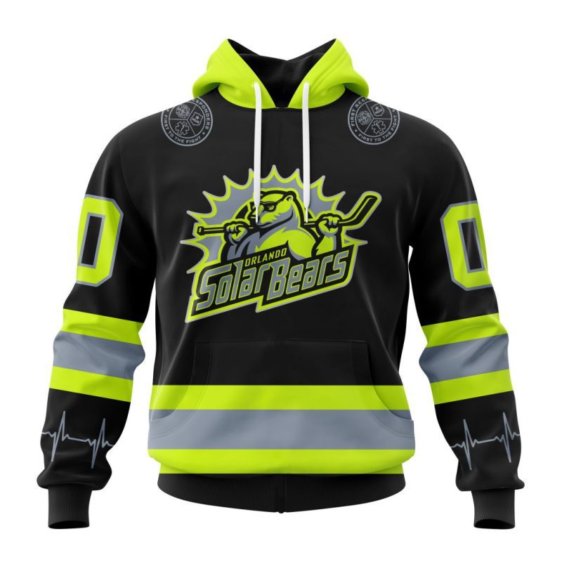 ECHL Orlando Solar Bears Design Honoring Firefighters Unisex Hoodie