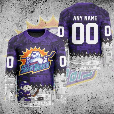 ECHL Orlando Solar Bears Peanuts 75th Anniversary Hockey Jersey