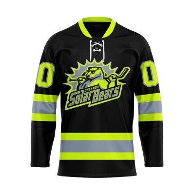 ECHL Orlando Solar Bears Special Firefighters Design Lace Hockey Jersey