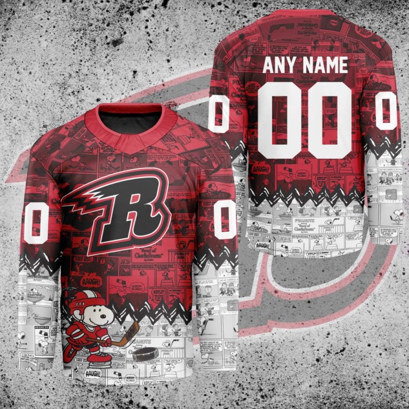 ECHL Rapid City Rush Peanuts 75th Anniversary Hockey Jersey