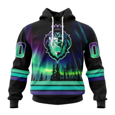 ECHL Reading Royals Design With Northern Lights Unisex Hoodie