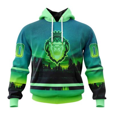 ECHL Reading Royals Design With Northern Lights Unisex Hoodie