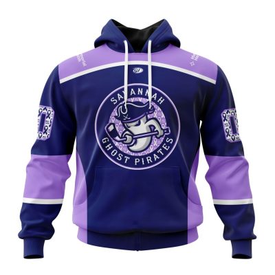 ECHL Savannah Ghost Pirates Special Hockey Fights Cancer Design Unisex Hoodie