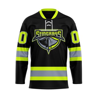 ECHL South Carolina Stingrays Special Firefighters Design Lace Hockey Jersey