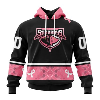 ECHL South Carolina Stingrays Special Pink Paisley Fights Breast Cancer Design Unisex Hoodie