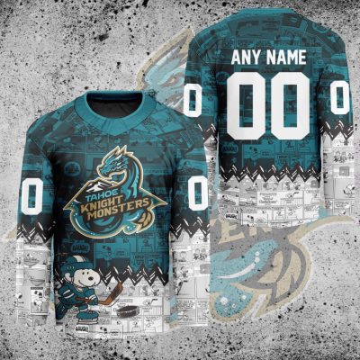 ECHL Tahoe Knight Monsters Peanuts 75th Anniversary Hockey Jersey
