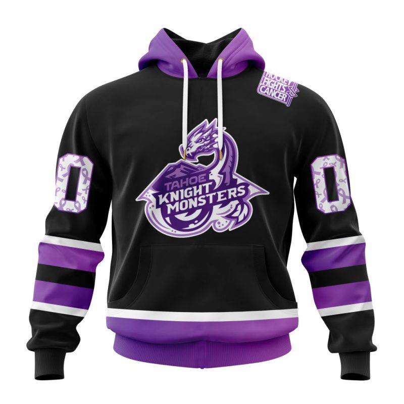 ECHL Tahoe Knight Monsters Special Hockey Fights Cancer Design Unisex Hoodie