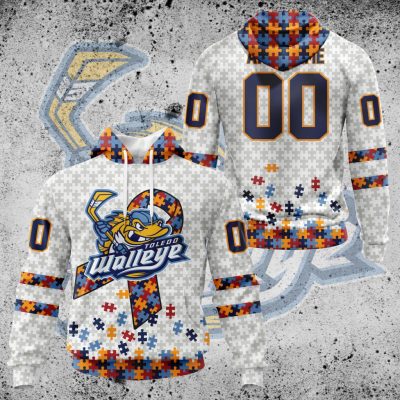ECHL Toledo Walleye Autism Awareness Performance Unisex Hoodie