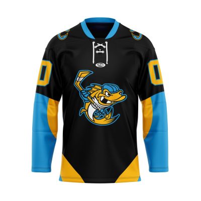 ECHL Toledo Walleye Personalized Black Lace Hockey Jersey