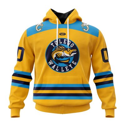 ECHL Toledo Walleye Personalized Gold Design Unisex Hoodie