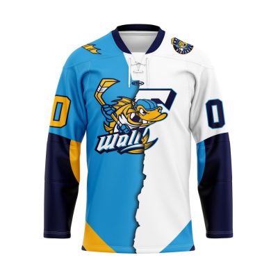 ECHL Toledo Walleye Personalized Mix Design Lace Hockey Jersey