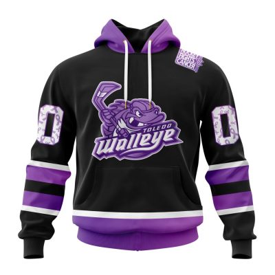 ECHL Toledo Walleye Special Hockey Fights Cancer Design Unisex Hoodie