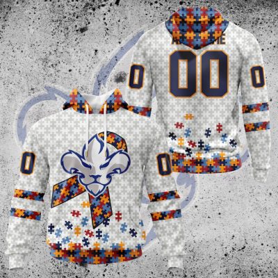 ECHL Trois-Rivieres Lions Autism Awareness Performance Unisex Hoodie