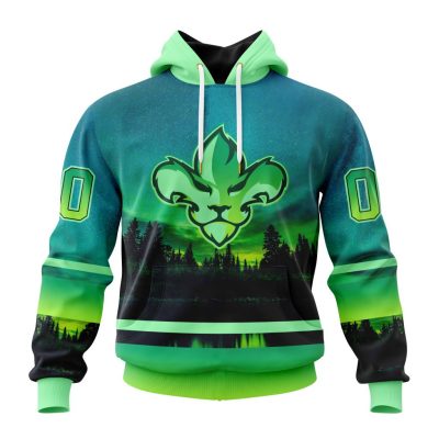 ECHL Trois-Rivieres Lions Design With Northern Lights Unisex Hoodie