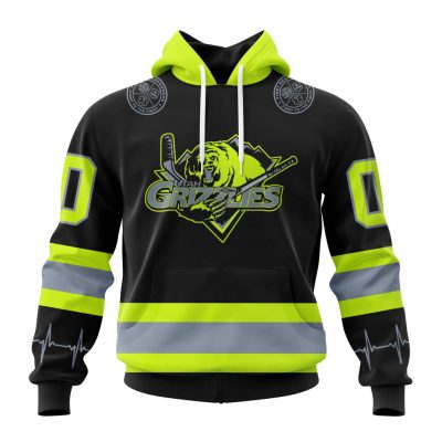 ECHL Utah Grizzlies Design Honoring Firefighters Unisex Hoodie