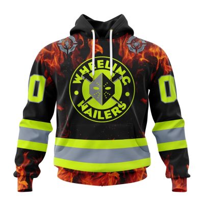 ECHL Wheeling Nailers Design Honoring Firefighters Unisex Hoodie