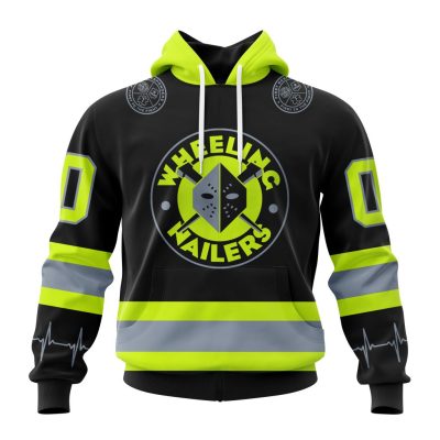 ECHL Wheeling Nailers Design Honoring Firefighters Unisex Hoodie